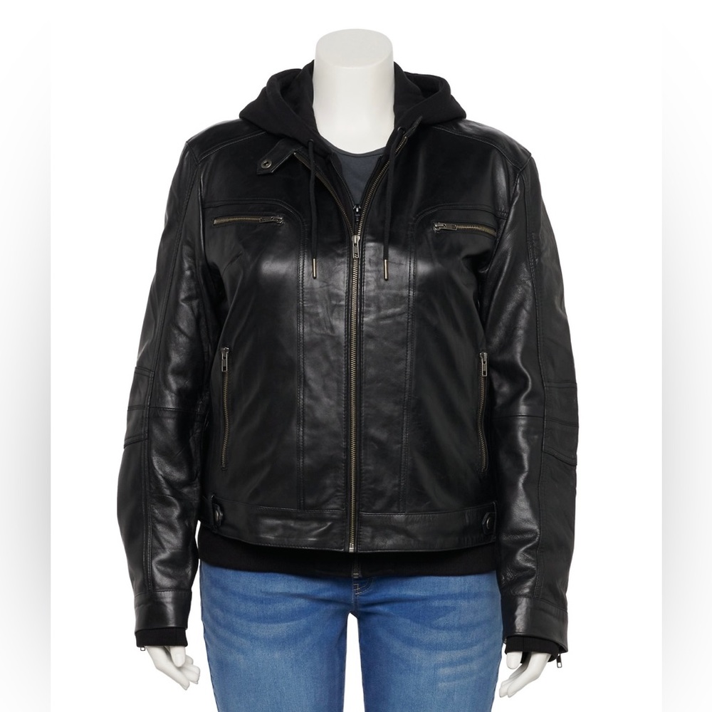 NWOT Whet Blu April Hoodie & Leather Jacket Size XL